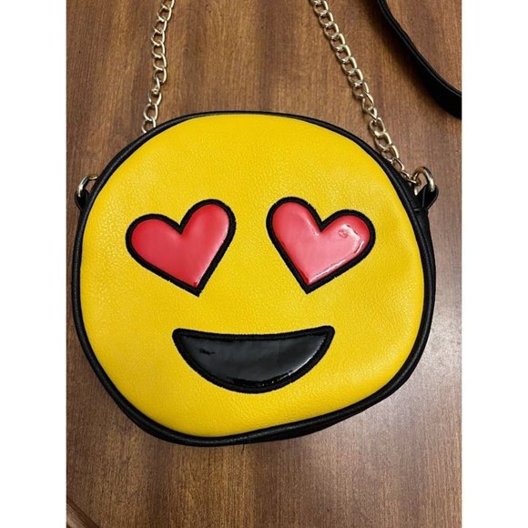 Olivia Miller Emoji Crossbody Handbag with Gold Tone Chain Shoulder Strap - Picture 2 of 4